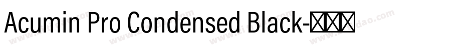 Acumin Pro Condensed Black字体转换